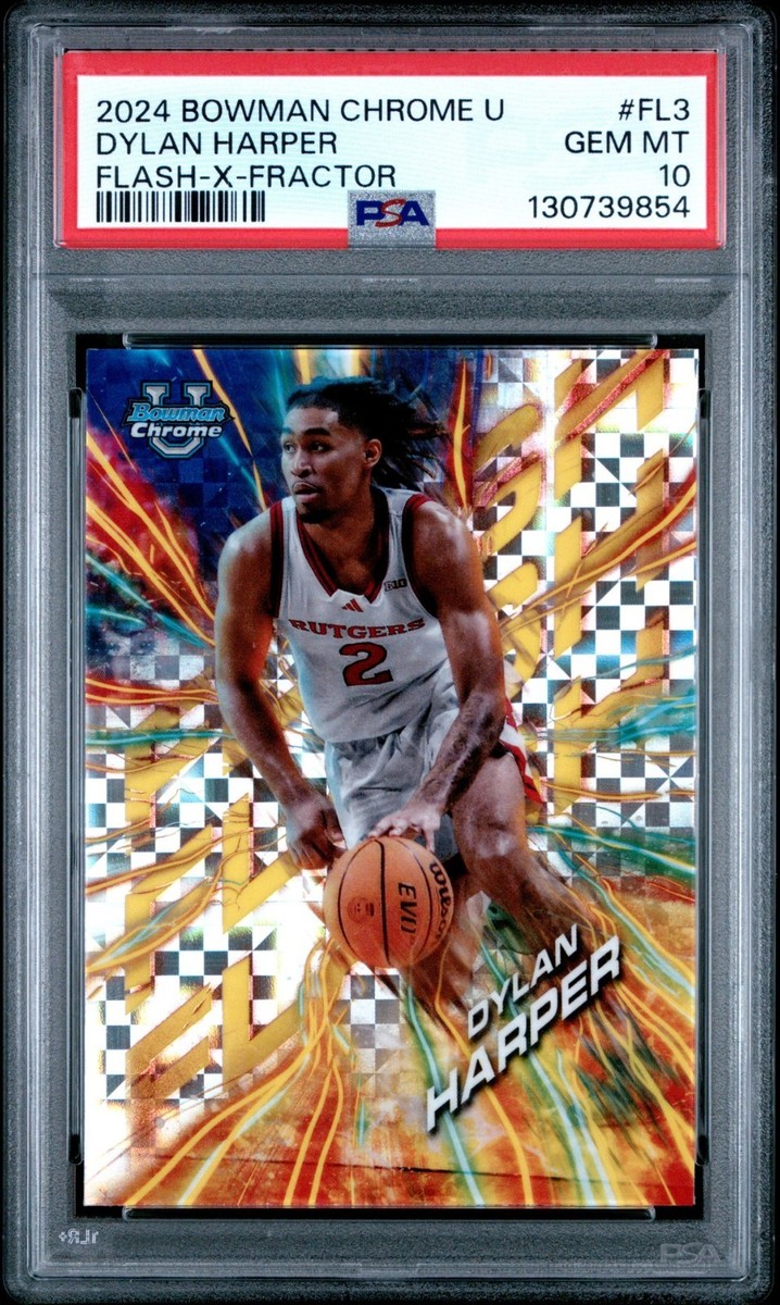 PSA 10 Dylan Harper 2024-25 Bowman University Chrome - Flash X