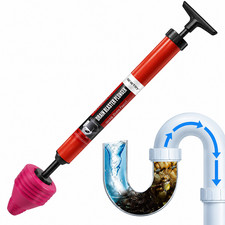 Heavy Duty High Pressure Toilet Unblock Plunger Clog Drain Buster Vacuum Pump US