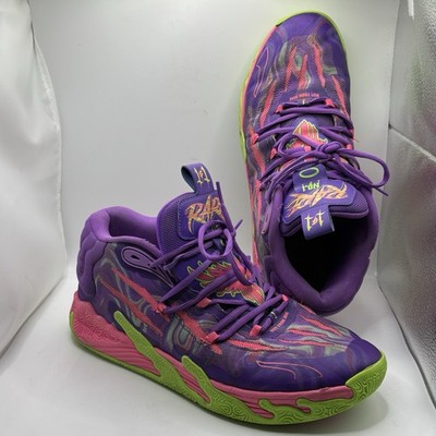 Puma LaMelo Ball MB.0 Toxic ''Purple Glimmer/Green Gecko'' Men s 13 Style378916-01