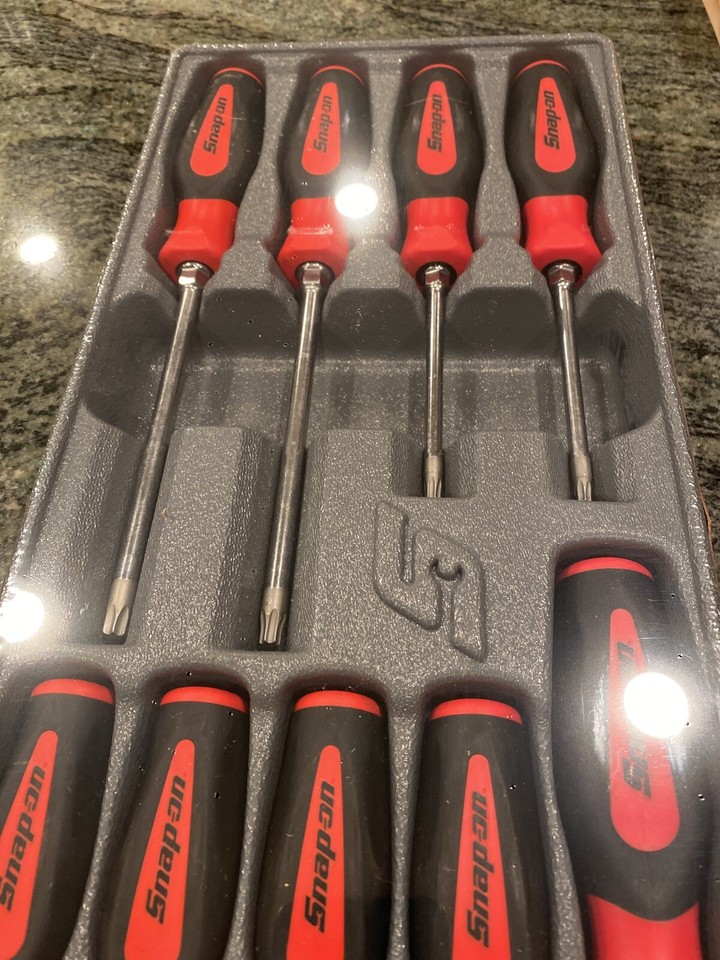 Snap On sgdtx90br t8-t45 9 Piece instinct torx screwdriver set sealed ...