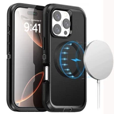 For iPhone 16 Pro Max/16 Pro/16 Plus/16 Case Magsafe Shockproof Heavy Duty Cover