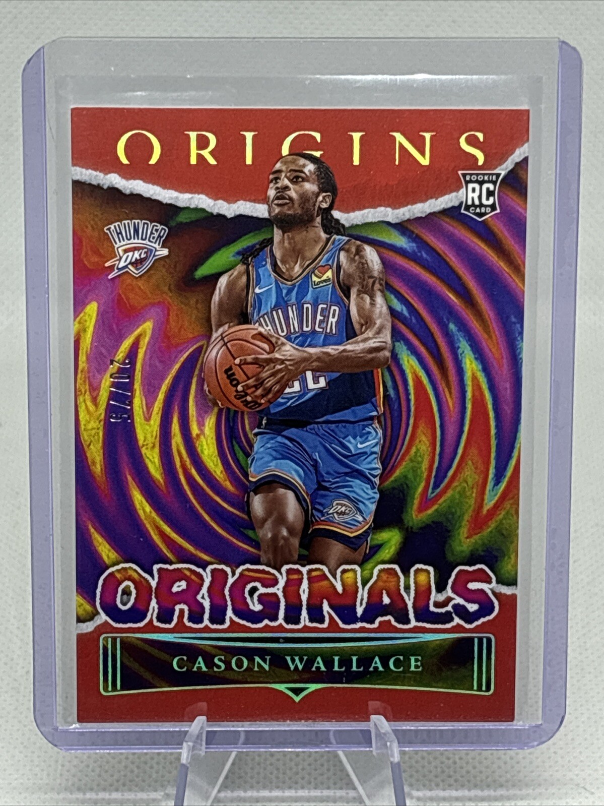 2023-24 Panini Origins Originals Cason Wallace /75 Red #4 Thunder Rookie NM+