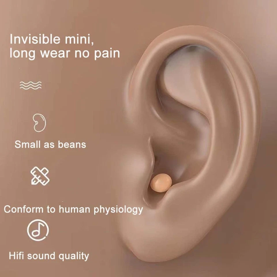 2025 NEW Mini Earbuds Invisible Sleep Headphone Bluetooth 5.2 Earphones Wireless - Image 3 of 4
