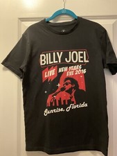 Billy Joel Shirt Mens Small Concert Black New Years Eve 2016 Sunrise Florida