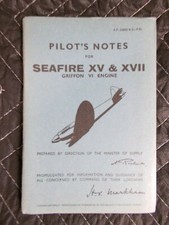 SUPERMARINE SEAFIRE XV & XVII Manuel des notes du pilote NOVEMBRE 1946 Royal Navy