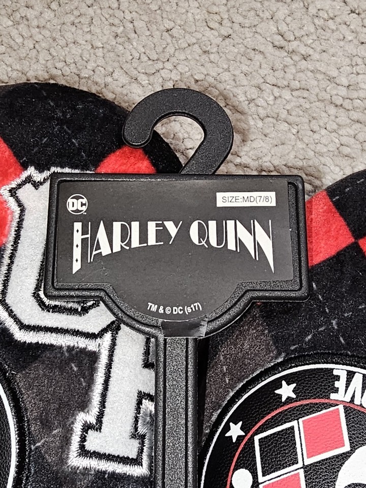 DC Comics Harley Quinn Mad Love Argyle Women's Slippers MultiColor