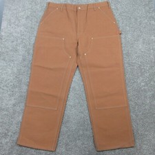 Carhartt Pants Mens 40x30 Loose Fit Firm Duck Double-Front Utilty Work B01-M 