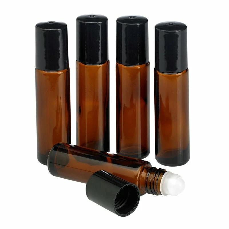 5-300x 10ml Glass Roller Bottles THICK Roll On Bottles Roller Ball Essential Oil - image 4 of 4
