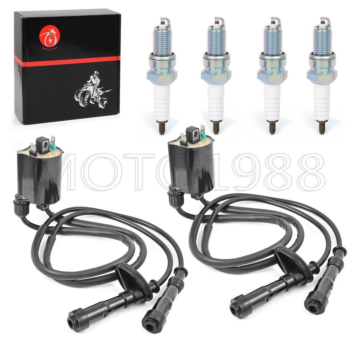 ミイ Ignition Coil Spark Plug With Cap For HONDA Shadow Aero 750 VT750C
