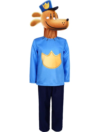 Hund Mann Overall Cosplay Tier Rollenspiel Halloween Kostüm Outfit Kopfbedeckung Set - Bild 6 von 15