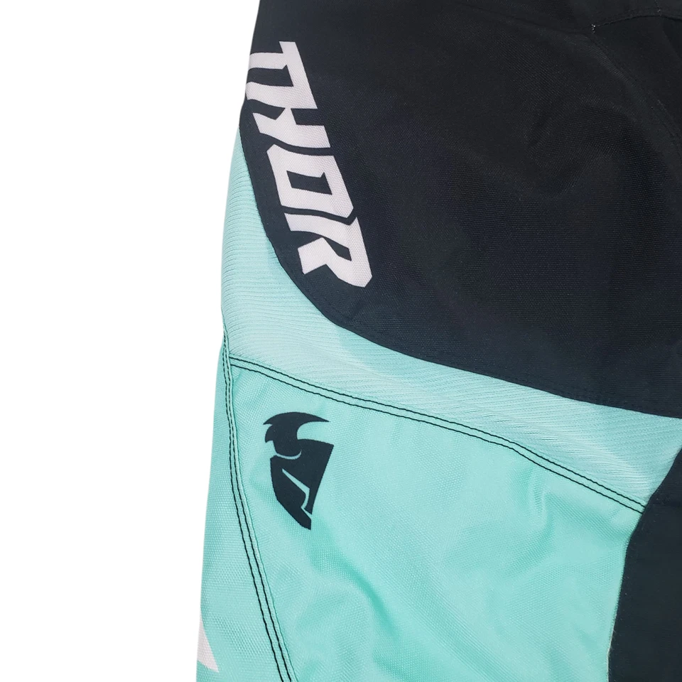 Calça Thor Motocross Infantil Preta Azul 10/12 Off Road Bicicleta Corrida Off Road - Imagem 3 de 4