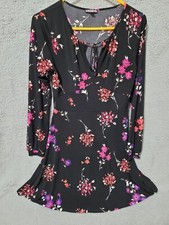 Express Long Sleeve Black Floral dress Small
