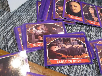 Addams Family Trading Cards - 92 Glossy Movie Cards (Missing 6