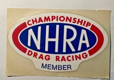 VTG Championship NHRA MEMBER Original Decal Man Cave Hot Rod Drag Racing 4.75"