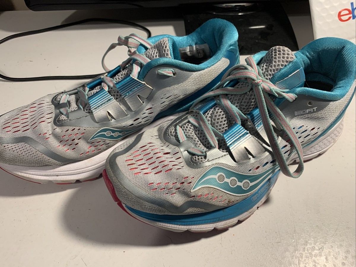 MINT! Saucony Zealot ISO Womens Size Running Shoes Gray Blue