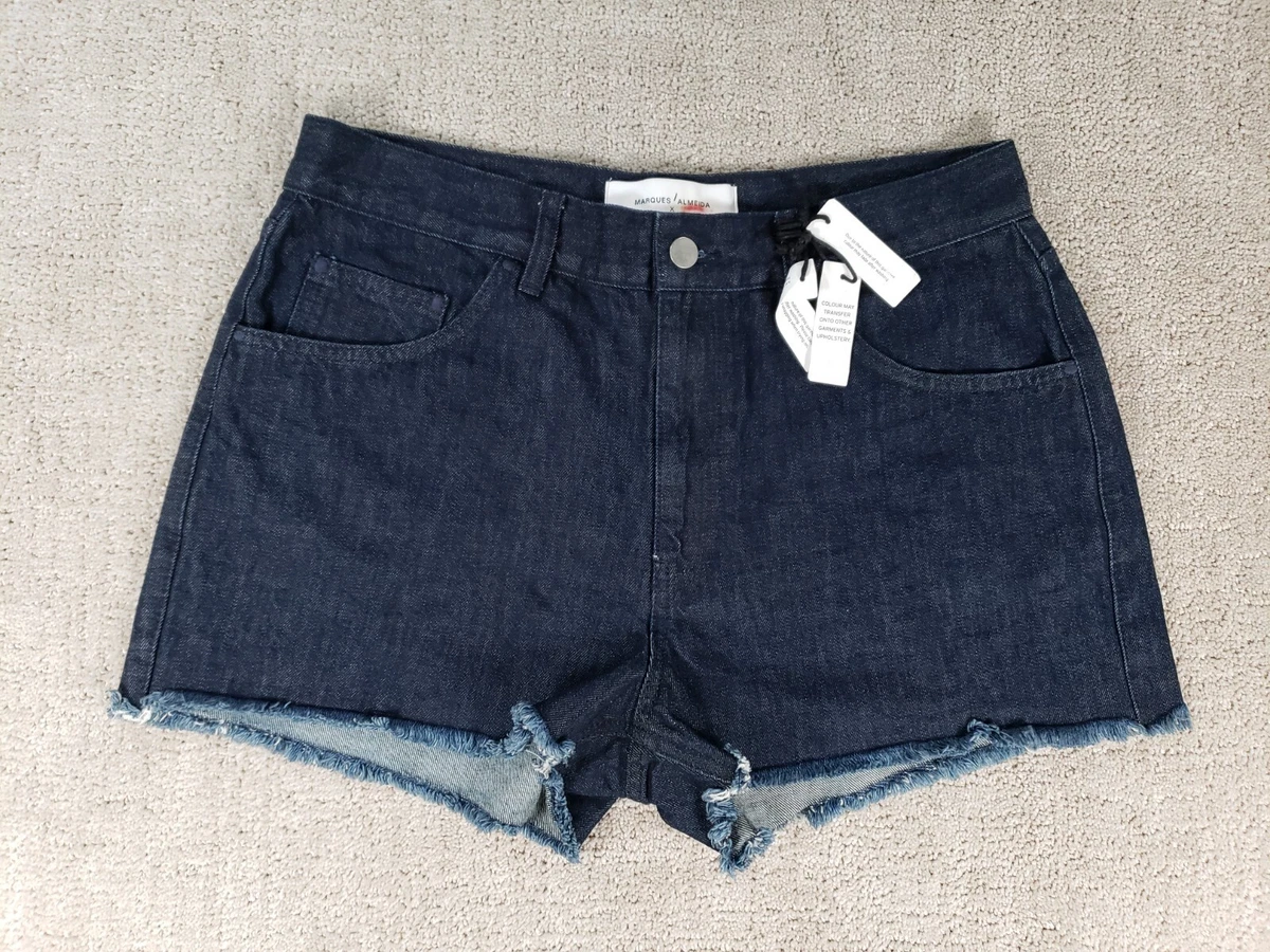 Marques Almeida Topshop Women's Shorts Size 6 Blue Denim Cutoff NWOT