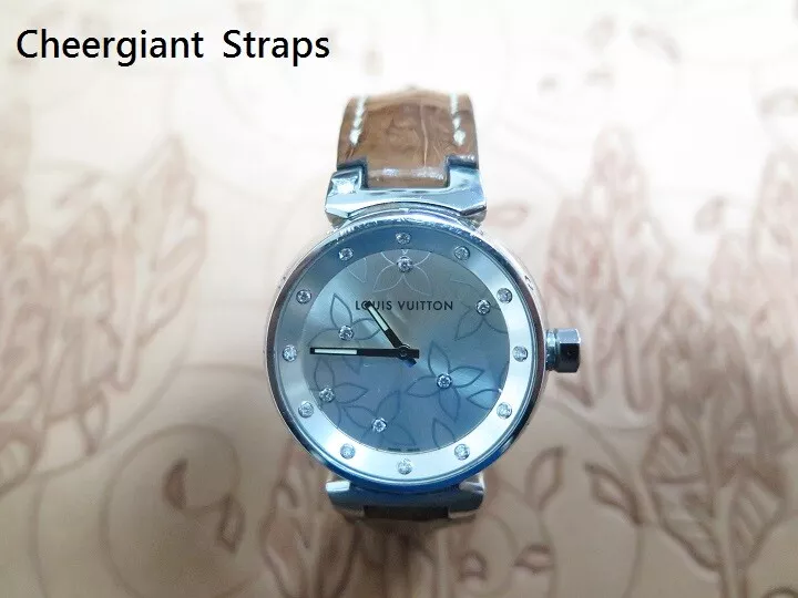 LOUIS VUITTON Green Padded Crocodile Leather Watch Strap