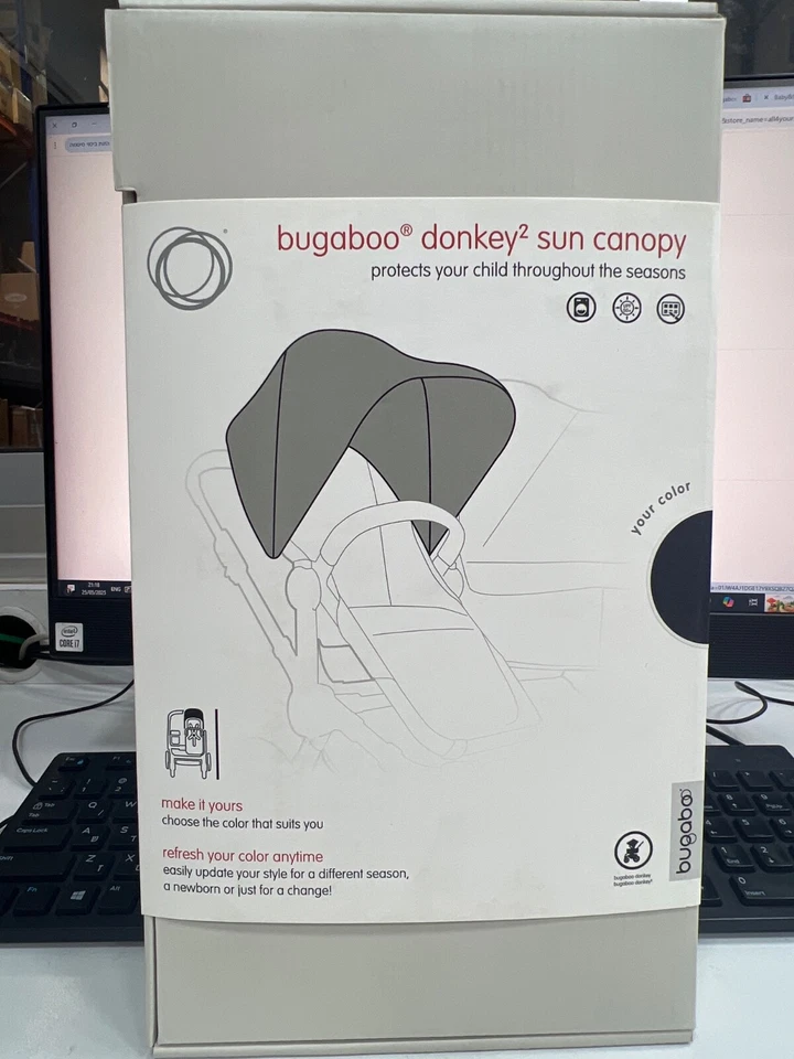 Bugaboo Donkey Sun Canopy - Negro Foto 2 de 4