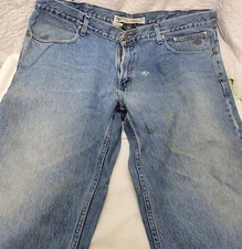 Harley Davidson Jeans Mens Blue Original Bootcut Denim 42x30 Must Look!!!