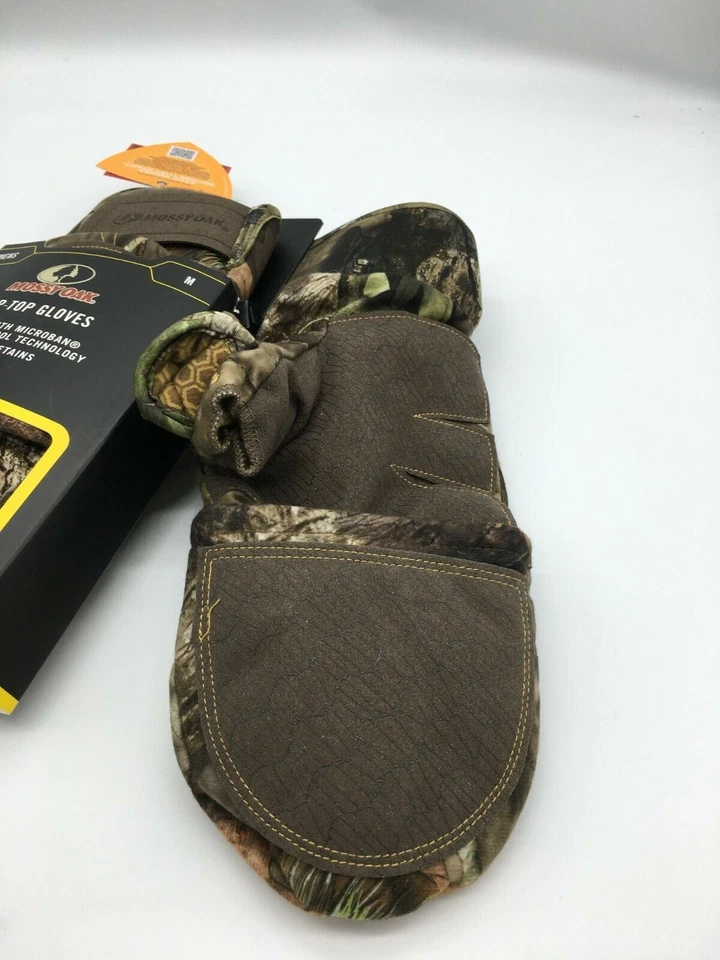 Mossy Oak Heat Retention Non-Slip Palm Pop-Top Magnetic Gloves Mens Medium NEW - Image 2 of 4
