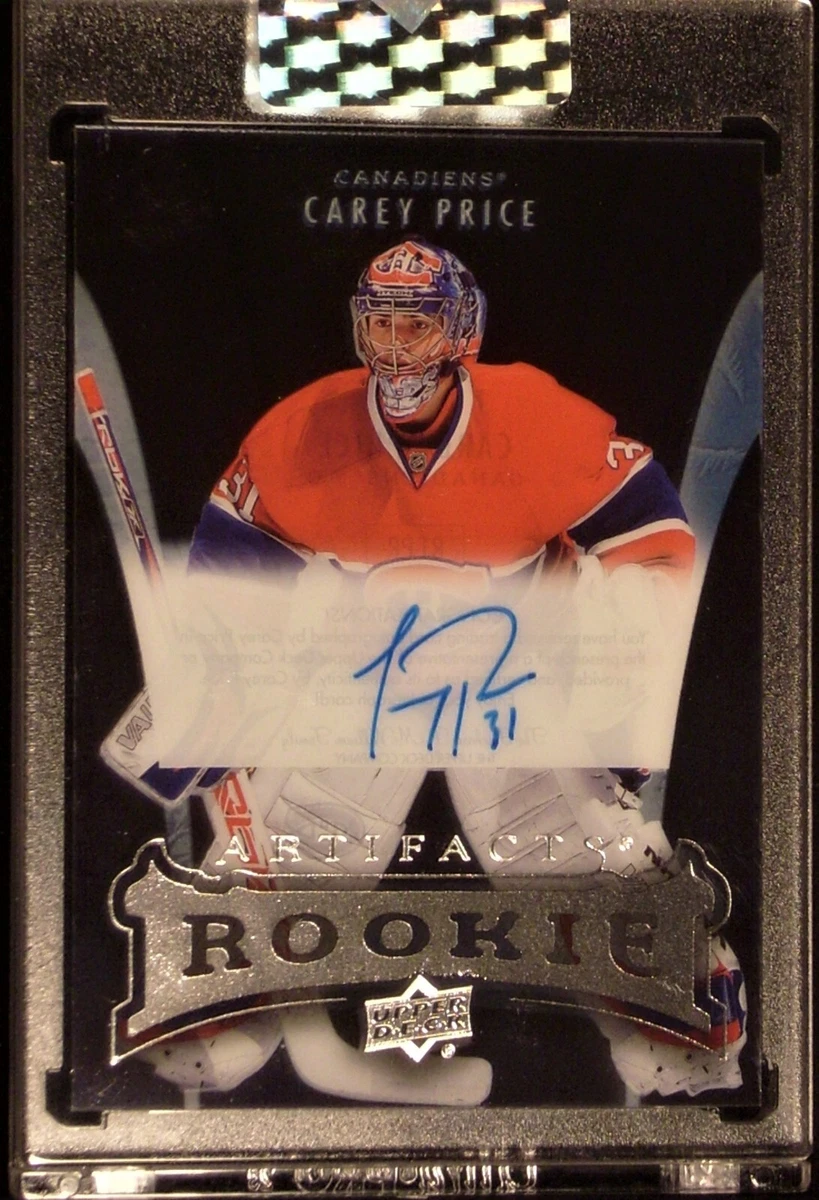 2020-21 UPPER DECK CLEAR CUT HOCKEY - CAREY PRICE ARTIFACTS ROOKIE AUTO CARD