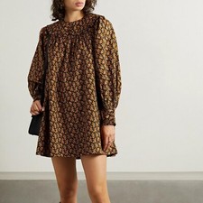 Doen dress size large adalina mini dress noir fleurs d'avignon