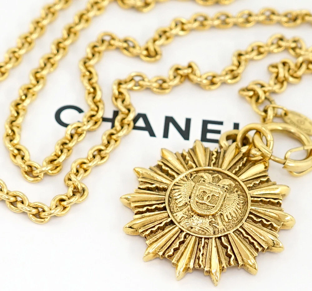 CHANEL repurposed gold medallion 18k necklace