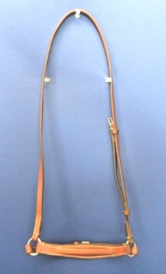 New Cavalry Dropnose Caveson Plain Raised Non Padded Horse Size