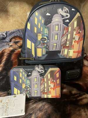 LOUNGEFLY X Harry Potter DIAGON ALLEY Sequin Mini Backpack  display picture 2