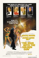 James Bond: The Man With A Golden Gun Roger Moore Usa Movie Poster 1974 James Bond: The Man With A Golden Gun Roger Moore Usa Movie Poster 1974