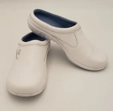 SPENCO Womens Florence Professional Slides White Cushioned Nursing Clog Size 7