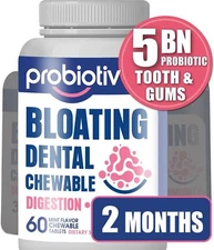 Chewable Probiotics Bloating Relief for Women 5 Billion 60 Count (Pack of 1) 