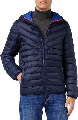 Tom Tailor Denim Men's Lightweight Quilted Jacket, 10690 Knitted Navy, M