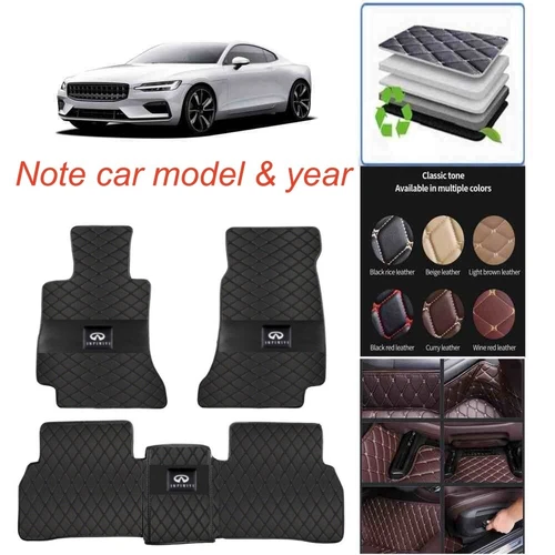 Car Floor Mats For Infiniti Q50 Q60 Q70 QX30 QX50 QX56 QX60 QX70 QX80 Waterproof - Picture 7 of 29