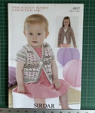  Sirdar Snuggly Baby Crofter DK knitting pattern 4637 - Cardigans - 16-26" 0-7Yr