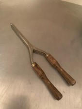 Vintage Hair Curler with Wooden Handles - Ax