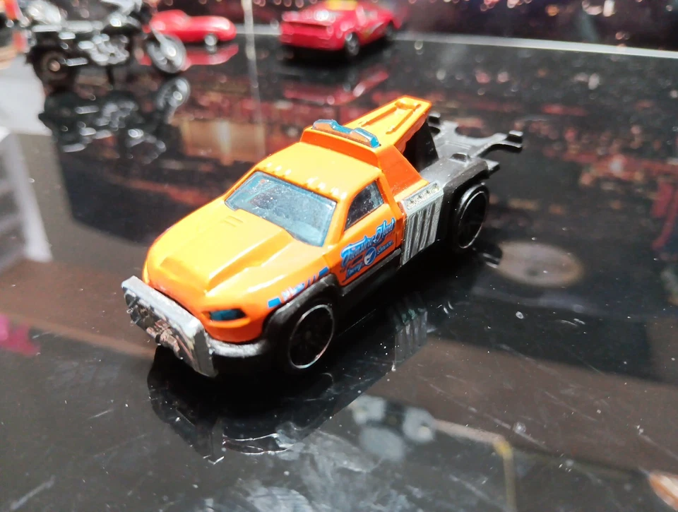 Camión Hot Wheels Duty Treasure Hunt 2012 remolque naranja fundido a presión 1:64 3,5" Foto 3 de 4