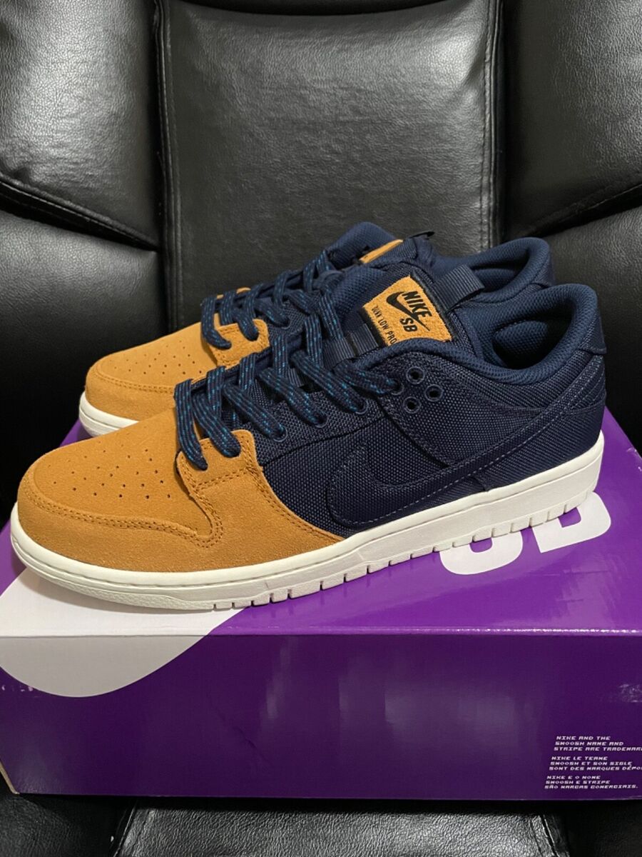 Sz 8-13 Nike SB Dunk Low Pro 90’s Backpack Midnight Navy Desert Ochre  DX6775-400