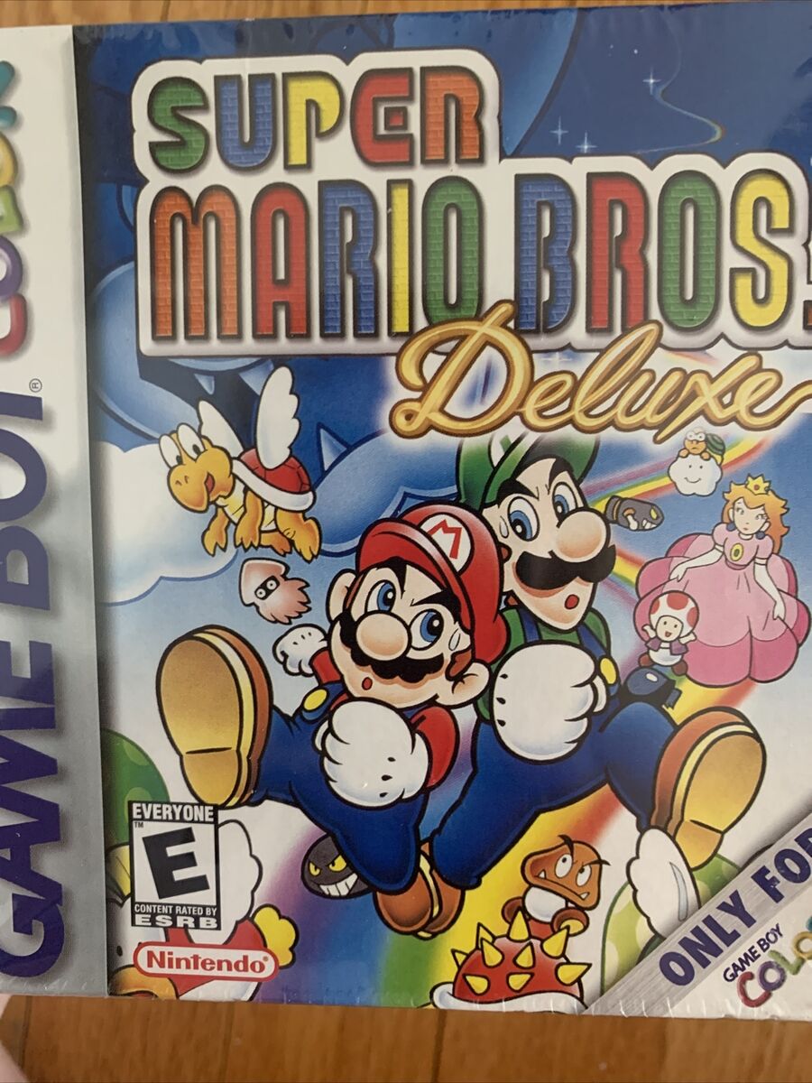Gameboy color super mario bros deluxe Factory Sealed 1999 Gameboy color super mario bros deluxe Factory Sealed 1999