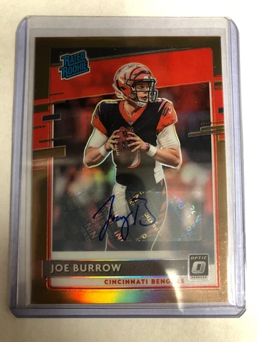 Joe Burrow Donruss Optic Rated Rookie Bronze #151 AUTO RARE BENGALS 2020