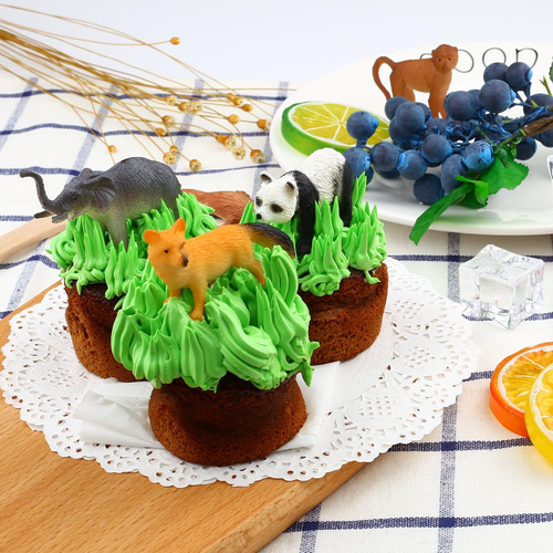 Animals Figure,54 Piece Mini Jungle Toys Set, Realistic Wild Vinyl Plastic Anima - Picture 7 of 12
