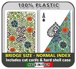 DA VINCI Fiori 100% Plastic Playing Cards - Bridge Size Regular Index - Image 2 of 3