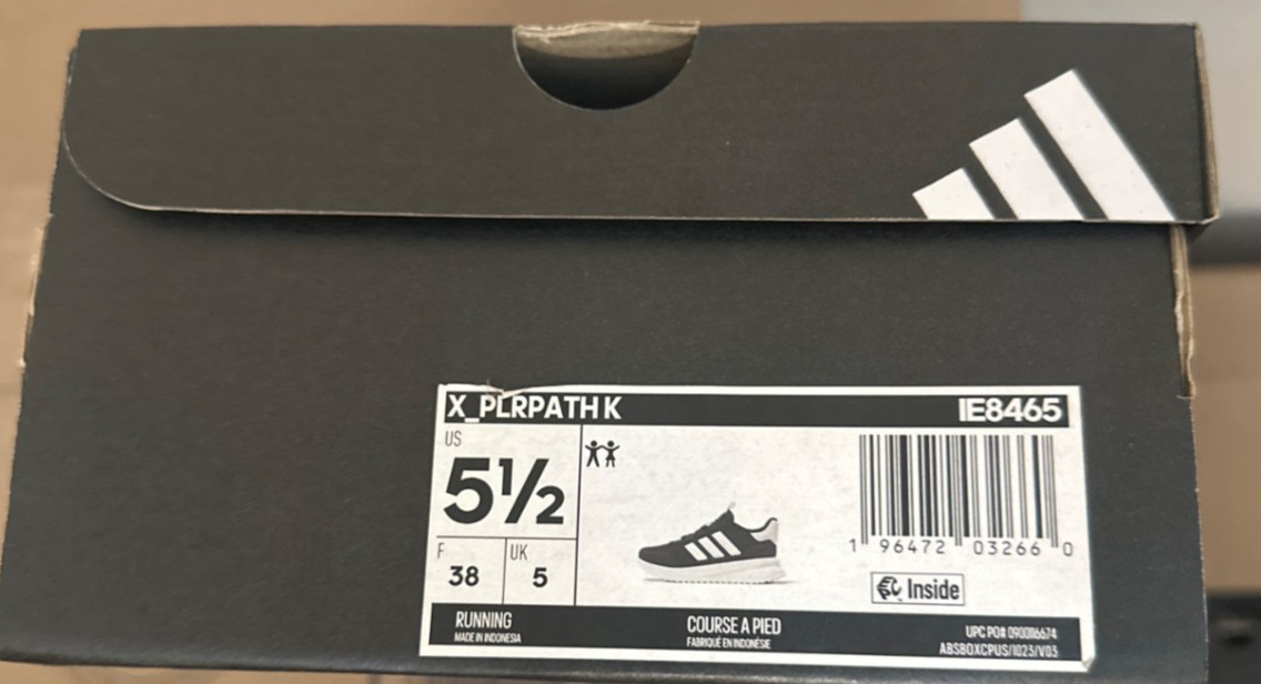 Adidas Kids X_PLRPATH K Shoes Size 5.5 &ndash; Black Athletic Sneakers IE8465 NEW
