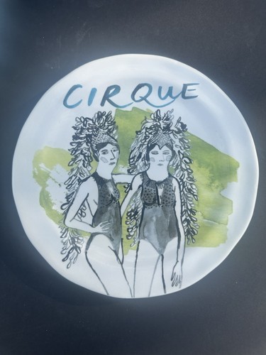 Anthropologie Bramley Circus in Town Dessert Salad Plates Set of 4 Earthenware - Picture 6 of 11