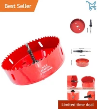 Hole Saw Drill Bit HSS 5-1/8" 130mm Cutting Tool for Wood PVC Plasterboard