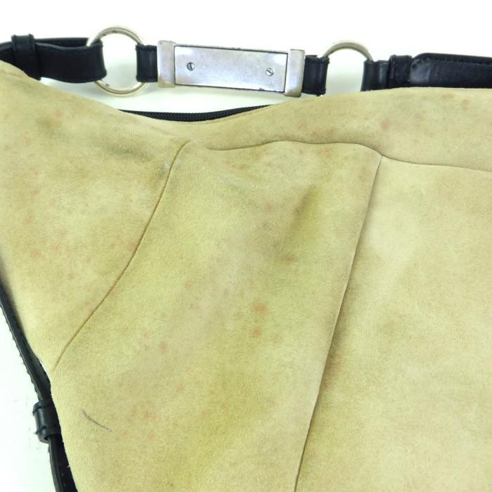 Borsa a tracolla YVES SAINT LAURENT YSL Mombasa beige nera scamosciata Tom Ford epoca