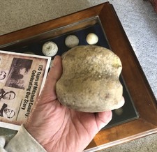 PREHISTORIC Iowa Quartz MAUL FULL GROOVE PRIMITIVE NATIVE AMERICAN-ESTATE ITEM!