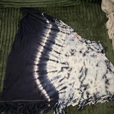 Ocean Current Tie Dye Fringe Tank Top Cotton ...