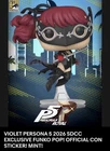 VIOLET PERSONA 5 2026 SDCC EXCLUSIVE FUNKO POP! OFFICIAL CON STICKER Pre Sale