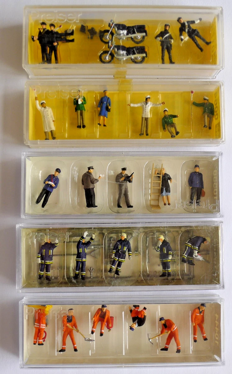 Lot De 5 Boîtes De Figurines HO Walter Merten - Plastique Vintage - Starlux - Neuves